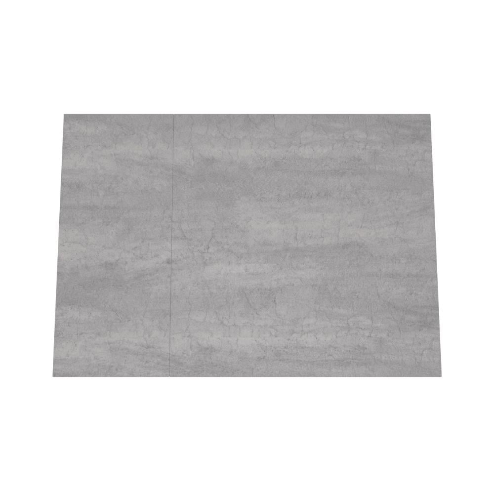 Duke Yemek Masası-(140-200)-Legs Lacq Natural Silver (M326)-Frame Lacq Natural Silver (M326)-Top Savoia Grey (CR006A)