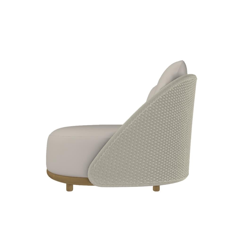 Elio Teak İkili Kanepe - Weave Linen - Minder: Oturum ve Sırt Dahil - Cuschion: Natte Dune (06)  - Kategori D