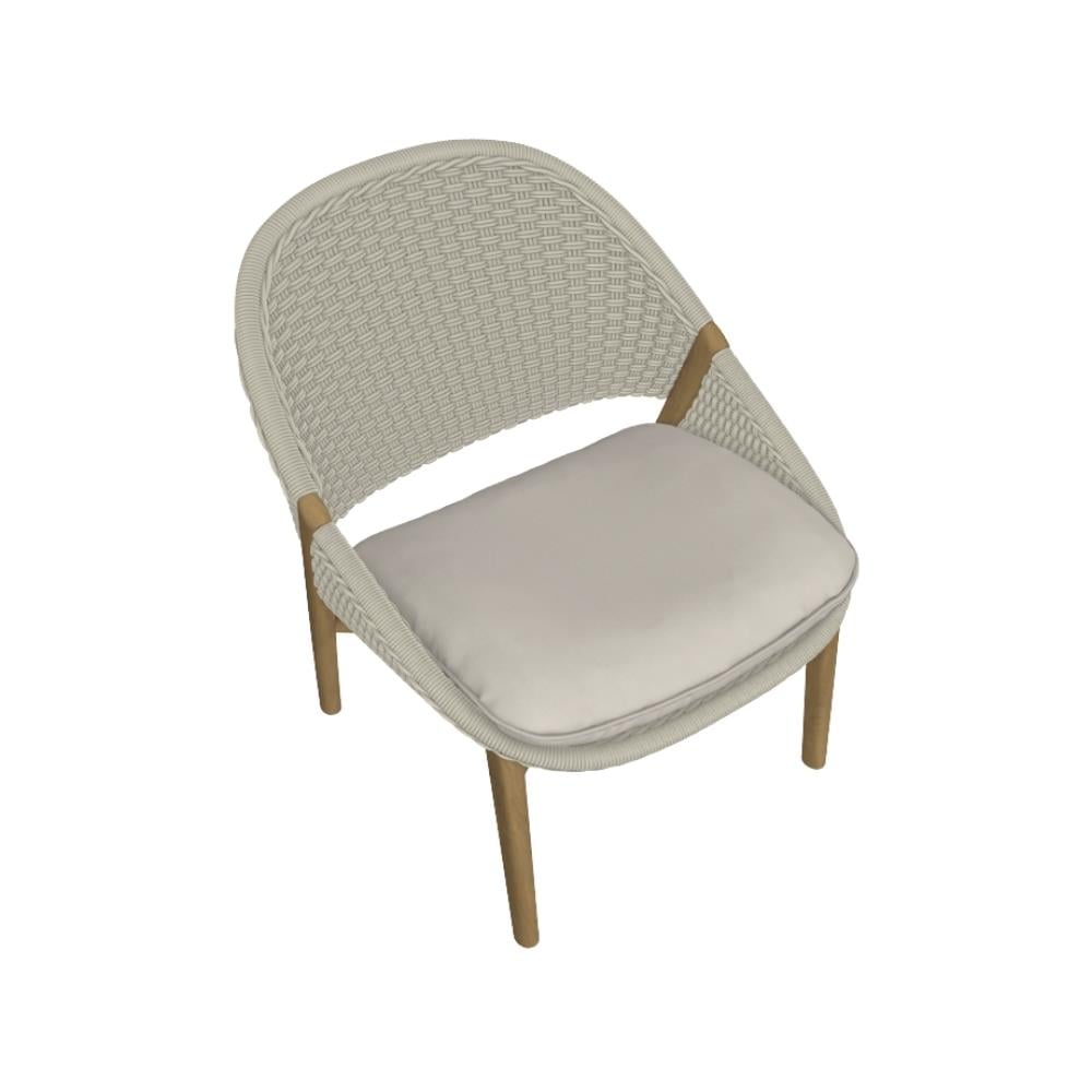 Elio Teak Tekli Koltuk - Weave Linen - Minder: Oturum ve Sırt Dahil - Cuschion: Natte Dune (06)  - Kategori D