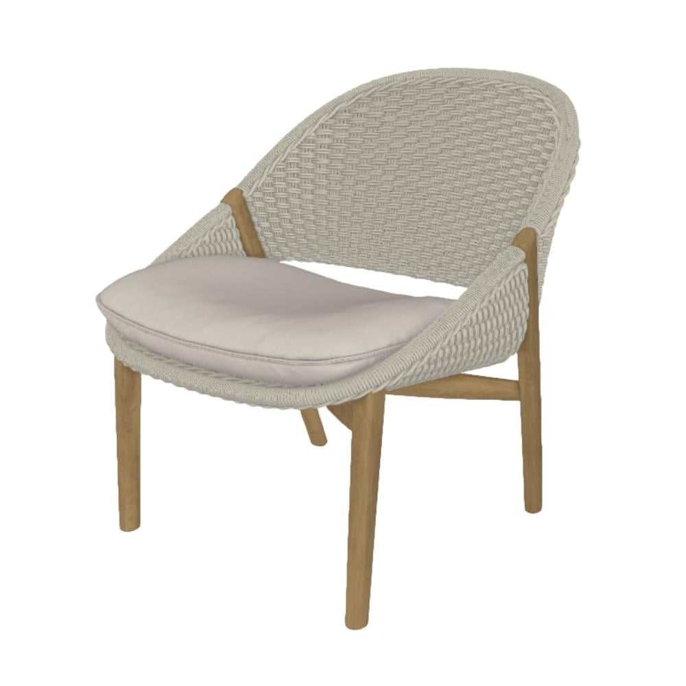 Elio Teak Tekli Koltuk - Weave Linen - Minder: Oturum ve Sırt Dahil - Cuschion: Natte Dune (06)  - Kategori D