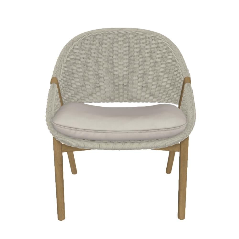 Elio Teak Tekli Koltuk - Weave Linen - Minder: Oturum ve Sırt Dahil - Cuschion: Natte Dune (06)  - Kategori D