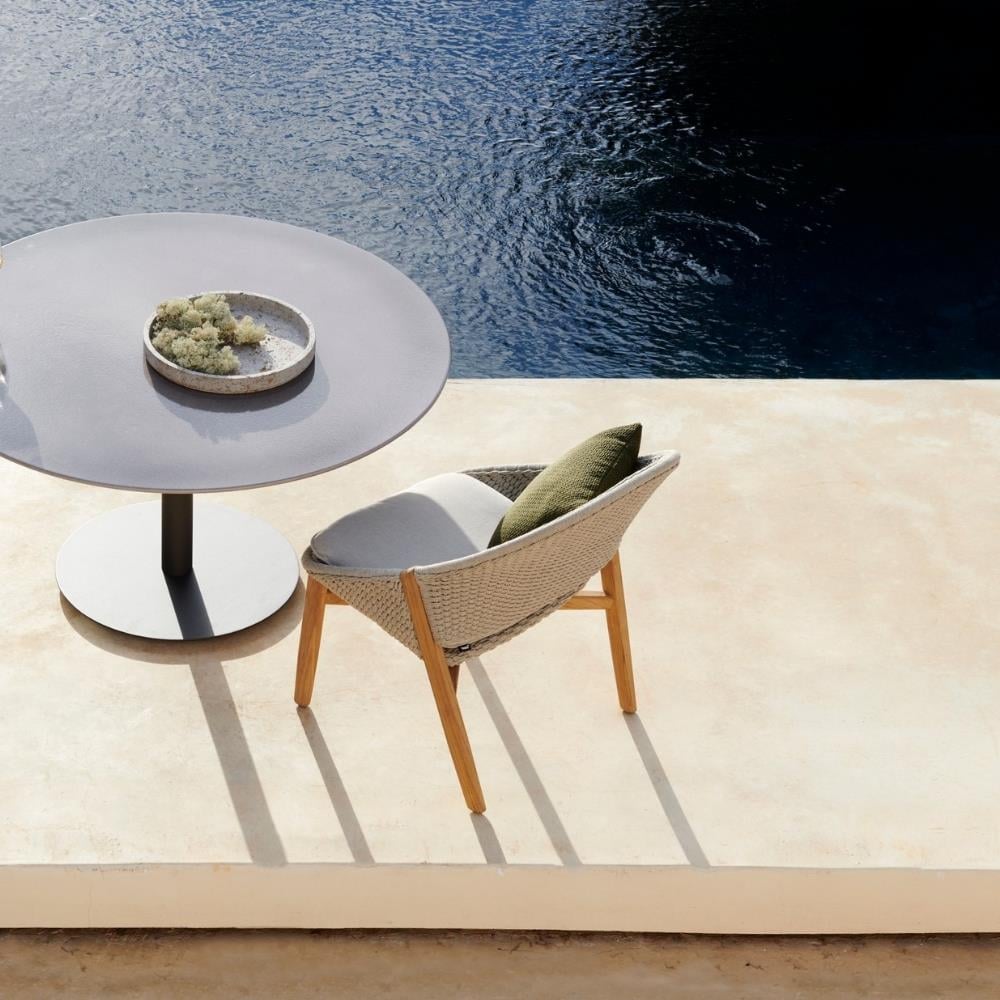 Elio Teak Tekli Koltuk - Weave Linen - Minder: Oturum ve Sırt Dahil - Cuschion: Natte Dune (06)  - Kategori D