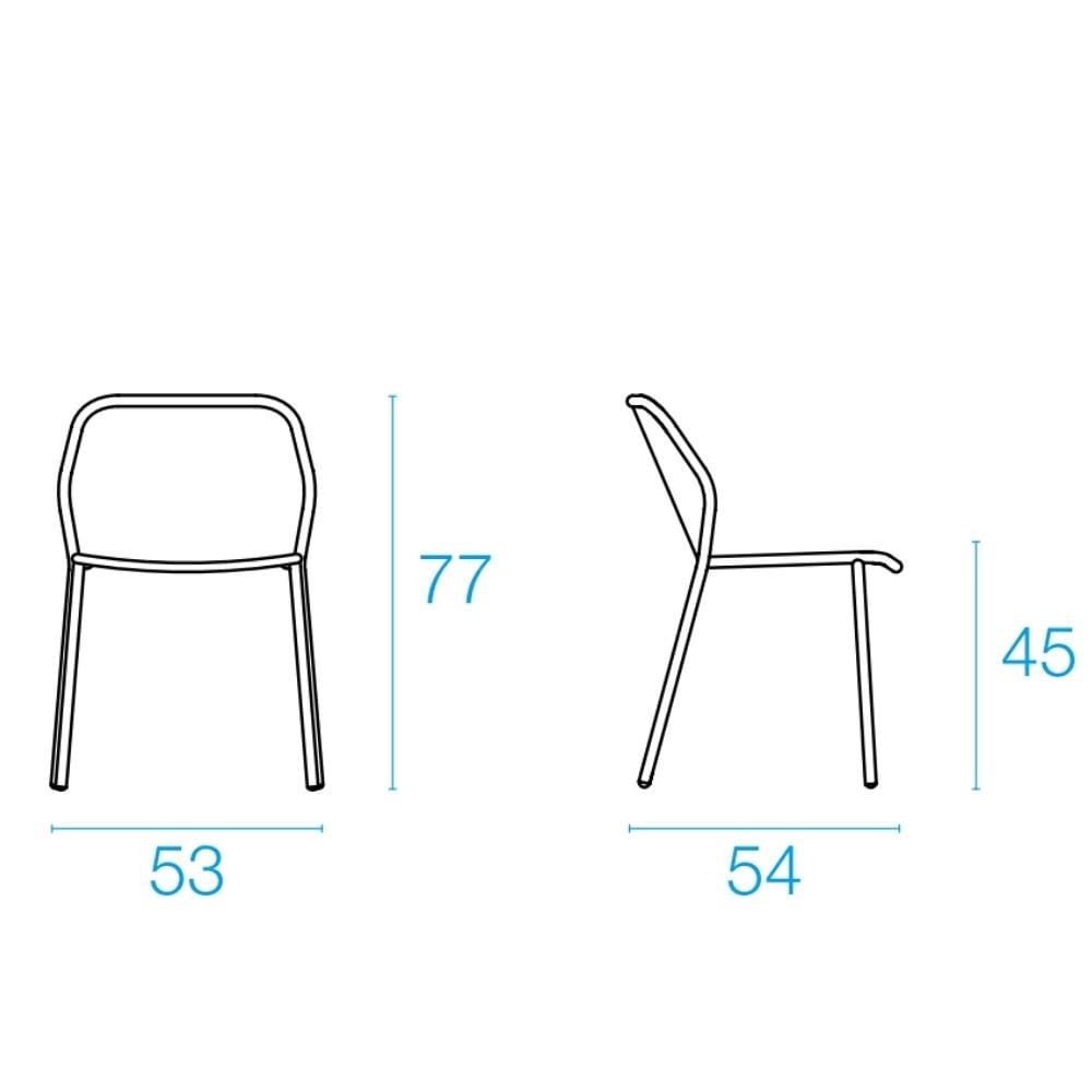 Emu Darwin İstiflenebilir Kolsuz Sandalye