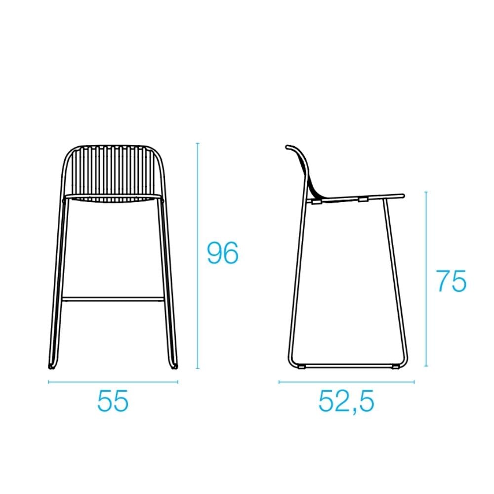 Emu Riviera İstiflenebilir Bar Sandalyesi