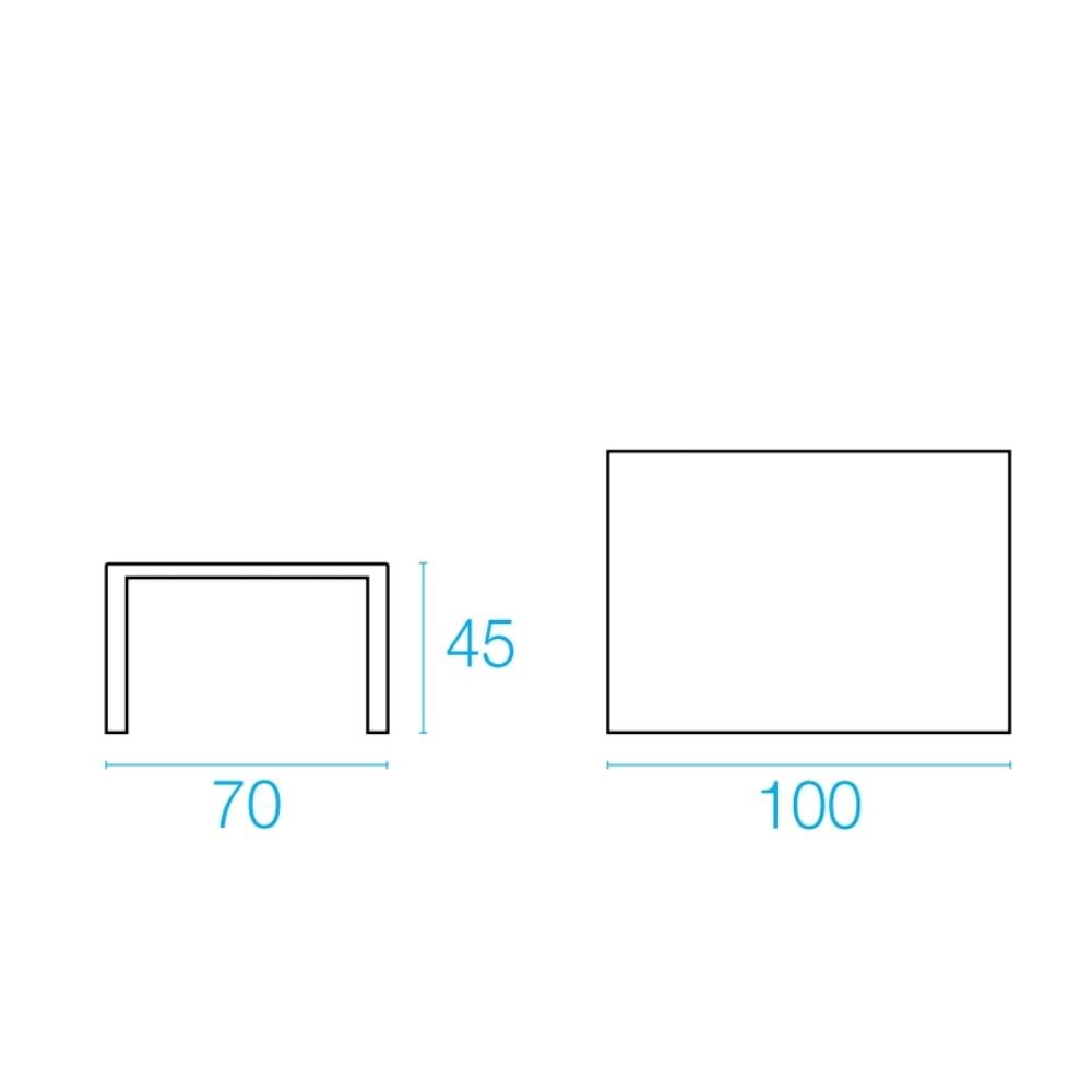 Emu Round Dikdörtgen Orta Sehpa