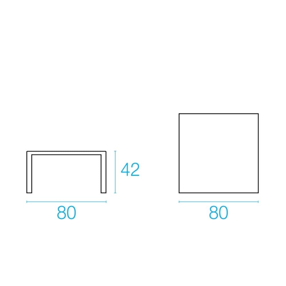 Emu Round Kare Orta Sehpa