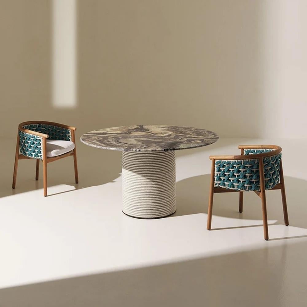 Ethimo Patio Teak Light Grey Kollu Yemek Sandalyesi