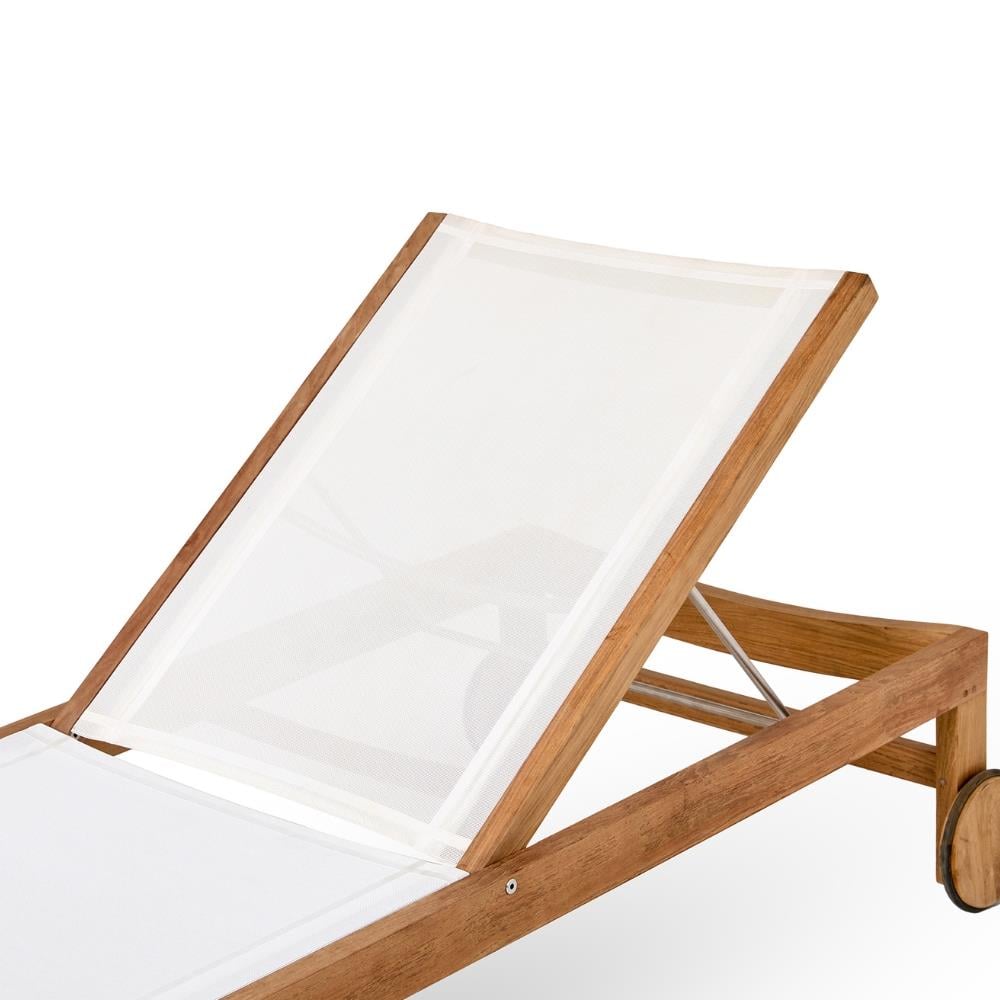 Sand Şezlong-Teak-Kumaş Ivory