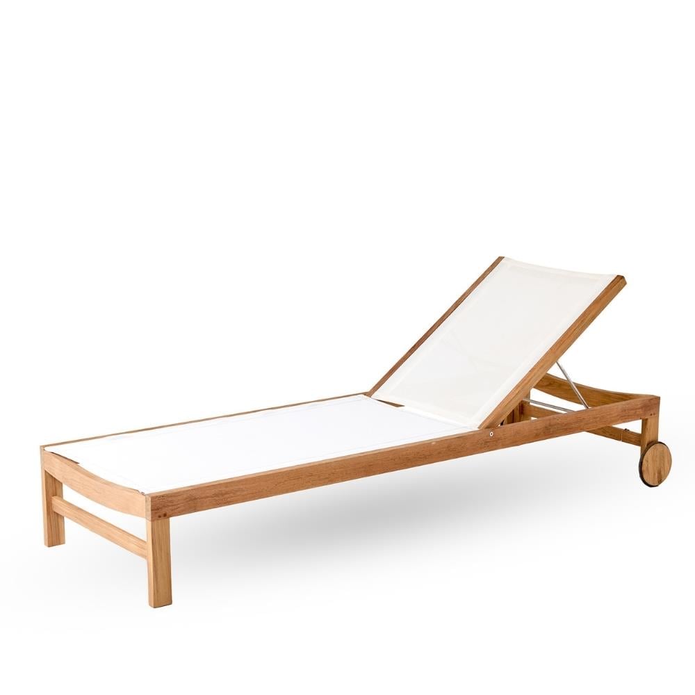 Sand Şezlong-Teak-Kumaş Ivory