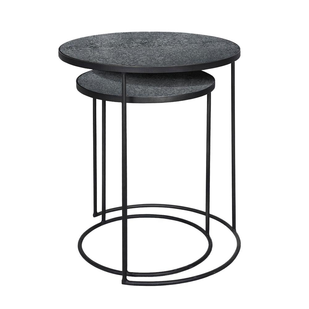 Nesting Charcoal İkili Set Yan Sehpa-Black