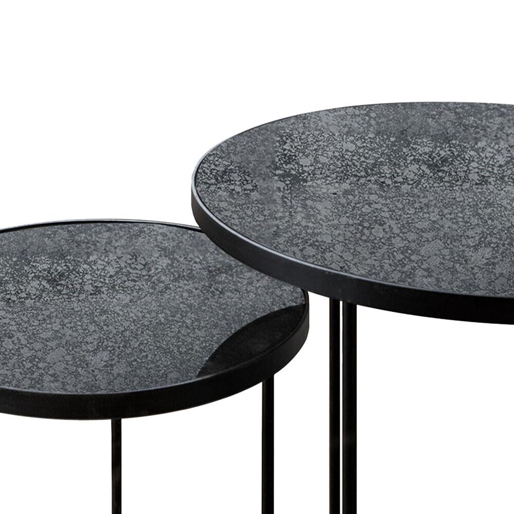 Nesting Charcoal İkili Set Yan Sehpa-Black