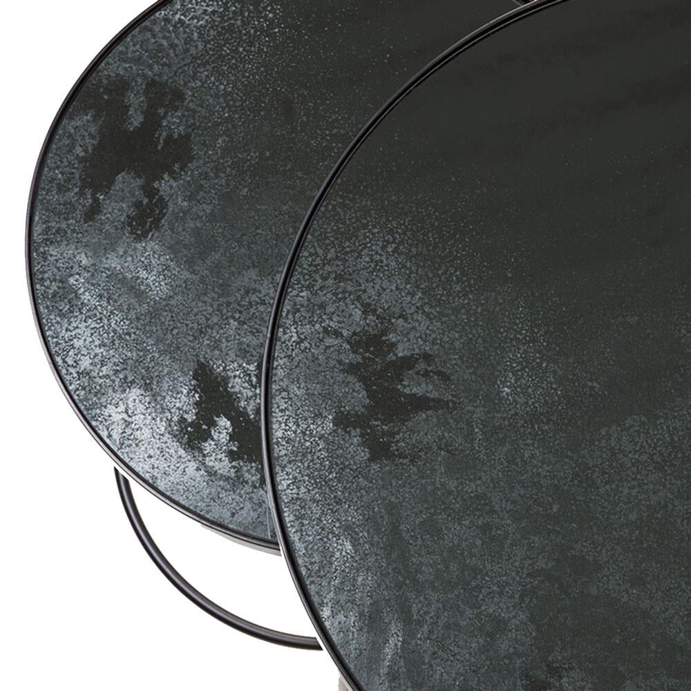 Nesting Charcoal İkili Set Yan Sehpa-Black