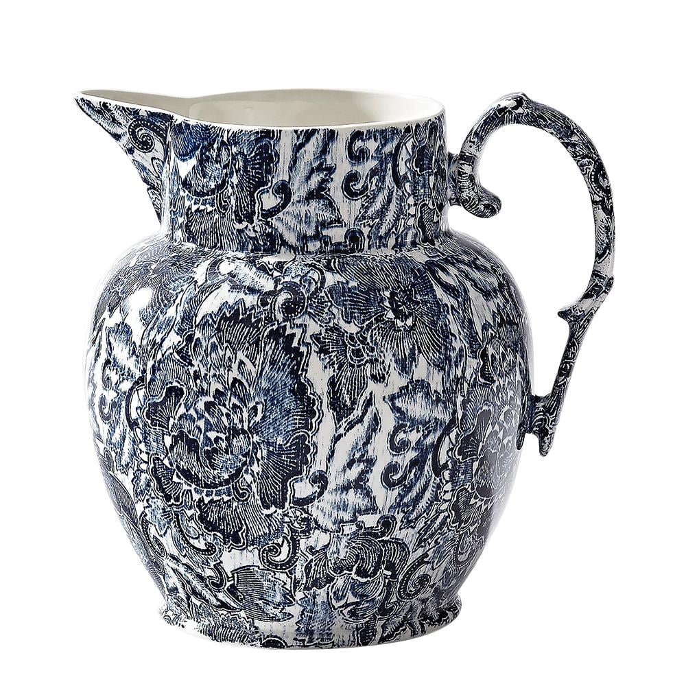 Faded Peony Sürahi-Indigo