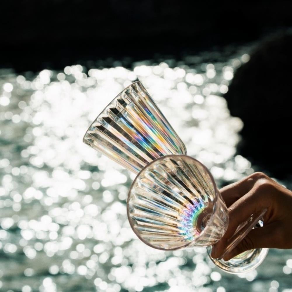 Flamefield Crystal Line Akrilik Dörtlü Kadeh Seti