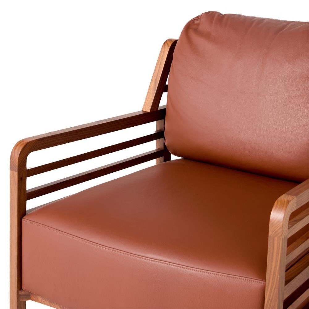 Flax Tekli Yüksek Sırtlı Koltuk-Deri Diva Fauve (4993)-(Grade V)