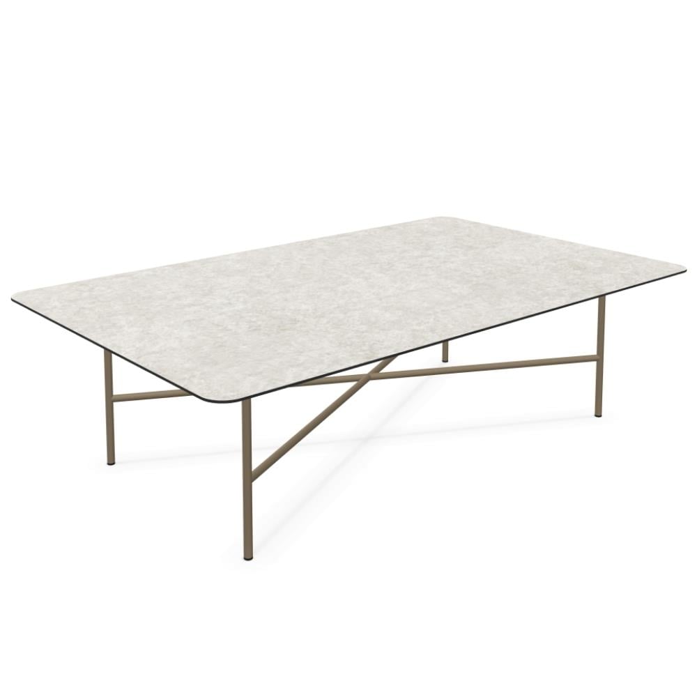 Grada Orta Sehpa (130)-Frame Bronze (110)-Top Silver Quartzite (320)