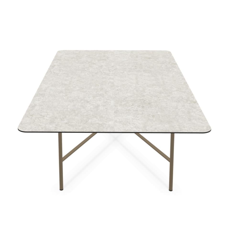 Grada Orta Sehpa (130)-Frame Bronze (110)-Top Silver Quartzite (320)