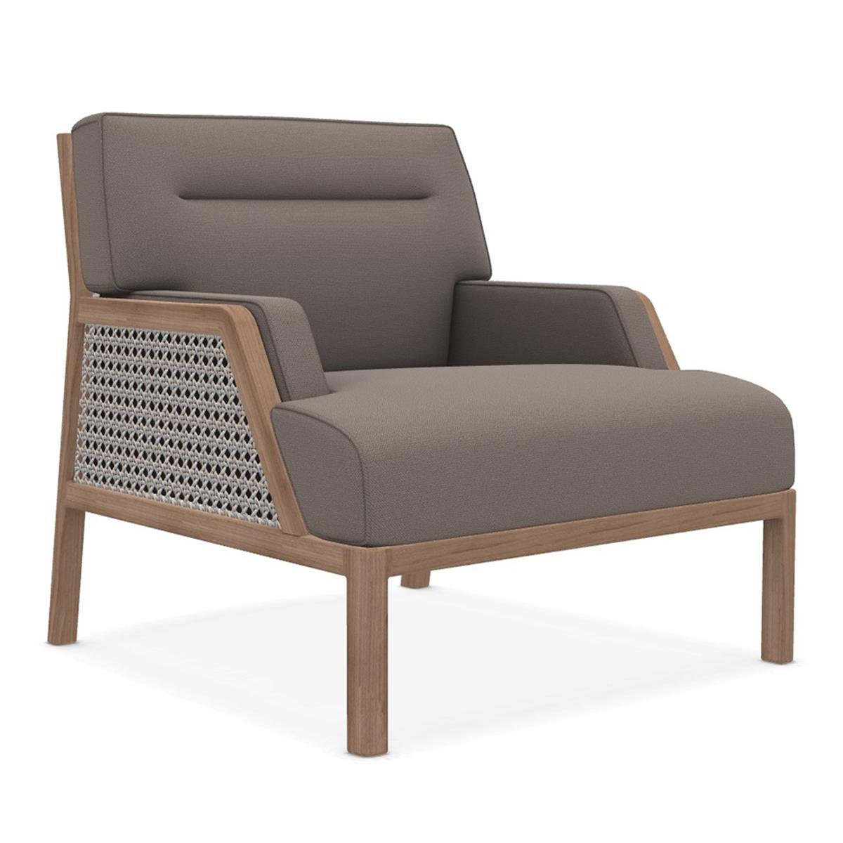 Grand Life Berjer Koltuk-Ayak Teak-Rope Light Grey-(Sunbrella Minder Dahil)