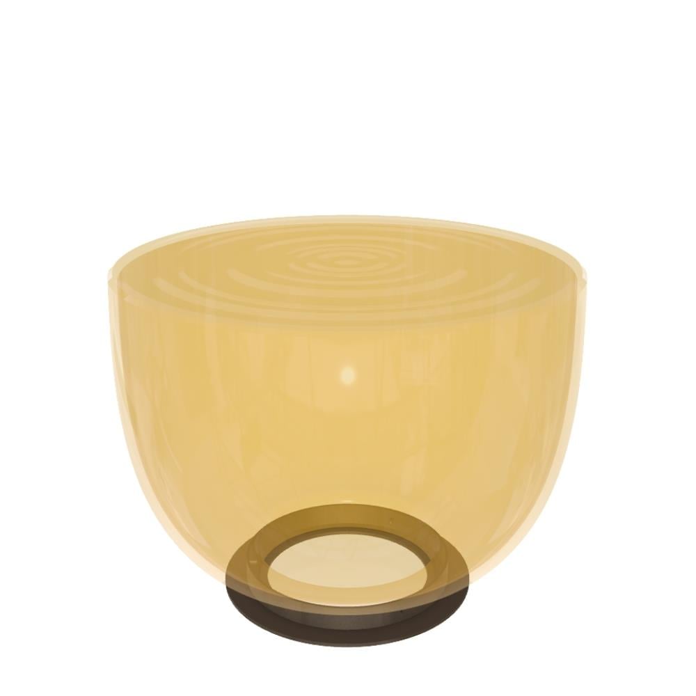 H2O Yan Sehpa (50)-Frame Lacquered Dark Brass (M028)-Vetro Amber (V006)