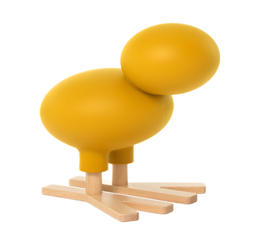 Happy Bird Abstract Plastic Bird-Yellow (1665C)