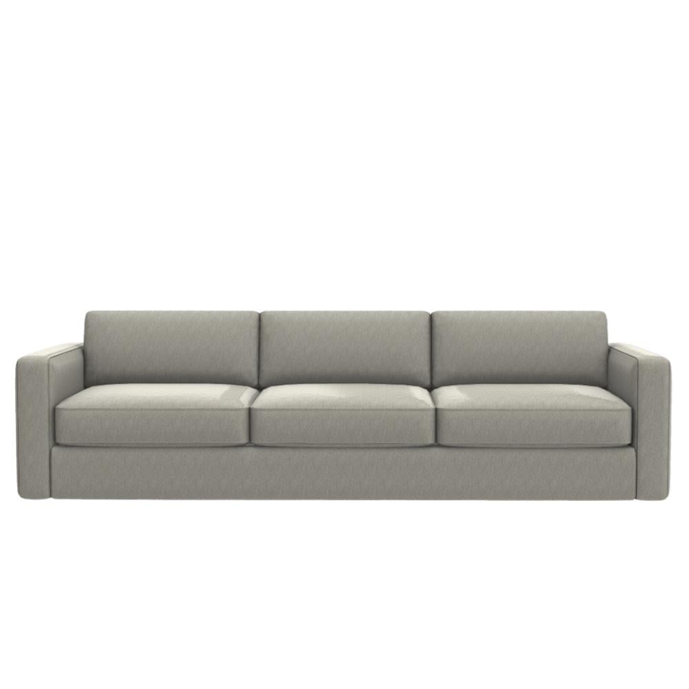 Harold Standart Üçlü Kanepe-Fabric Dover 01- (Silver)