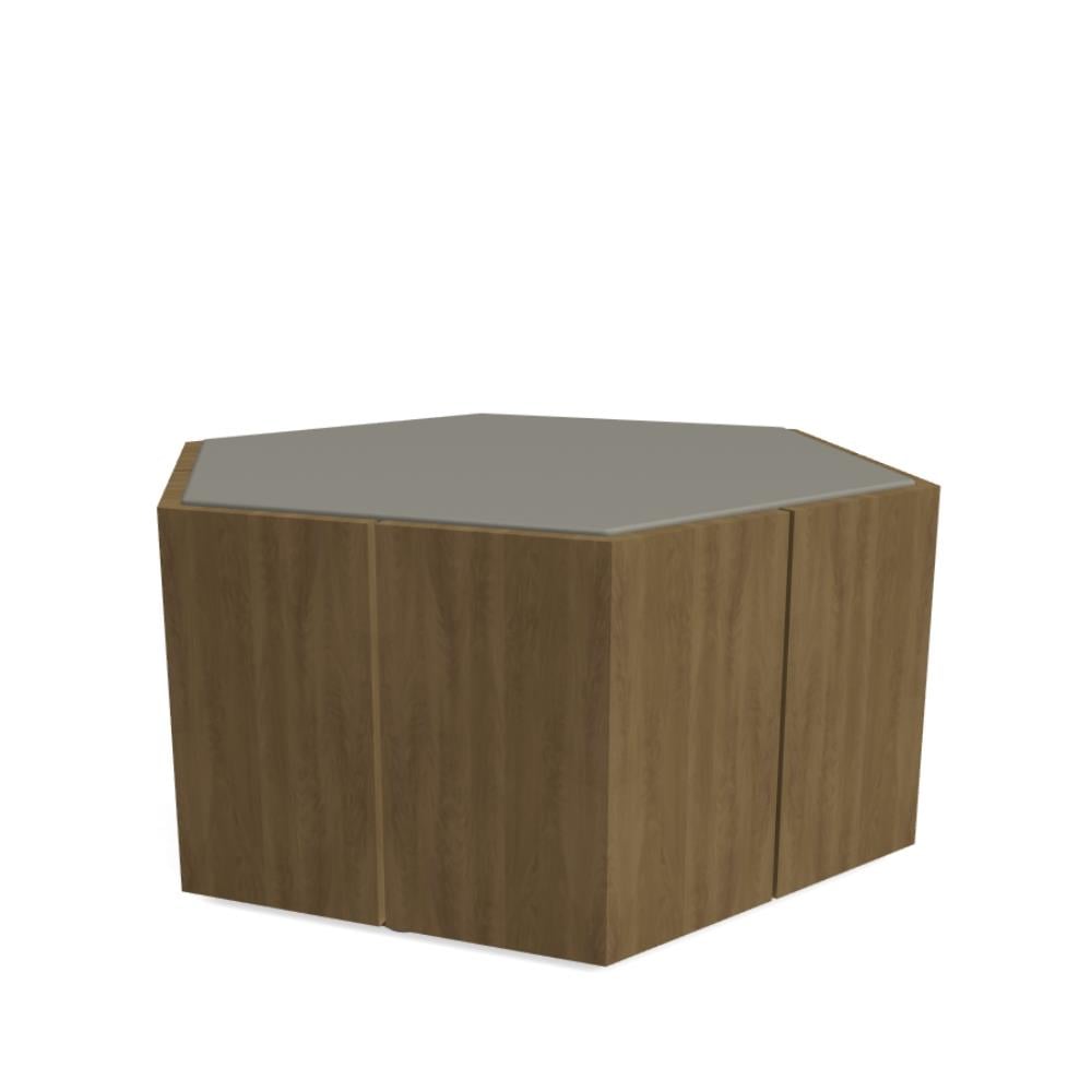 Hexagon Teak  Orta Sehpa - Top Linen (L10) - 69 cm