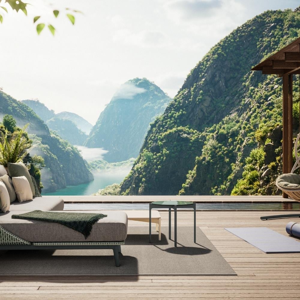 Izon Yuvarlak Yan Sehpa (54)-İskelet Nori-Tabla Glass Nori