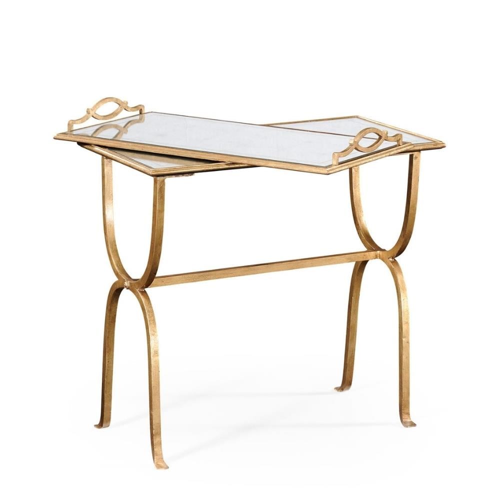 Jc Modern-Luxe Tepsili Servis Sehpası (Altın) - Finish-Pai-21 (Gilded Iron)