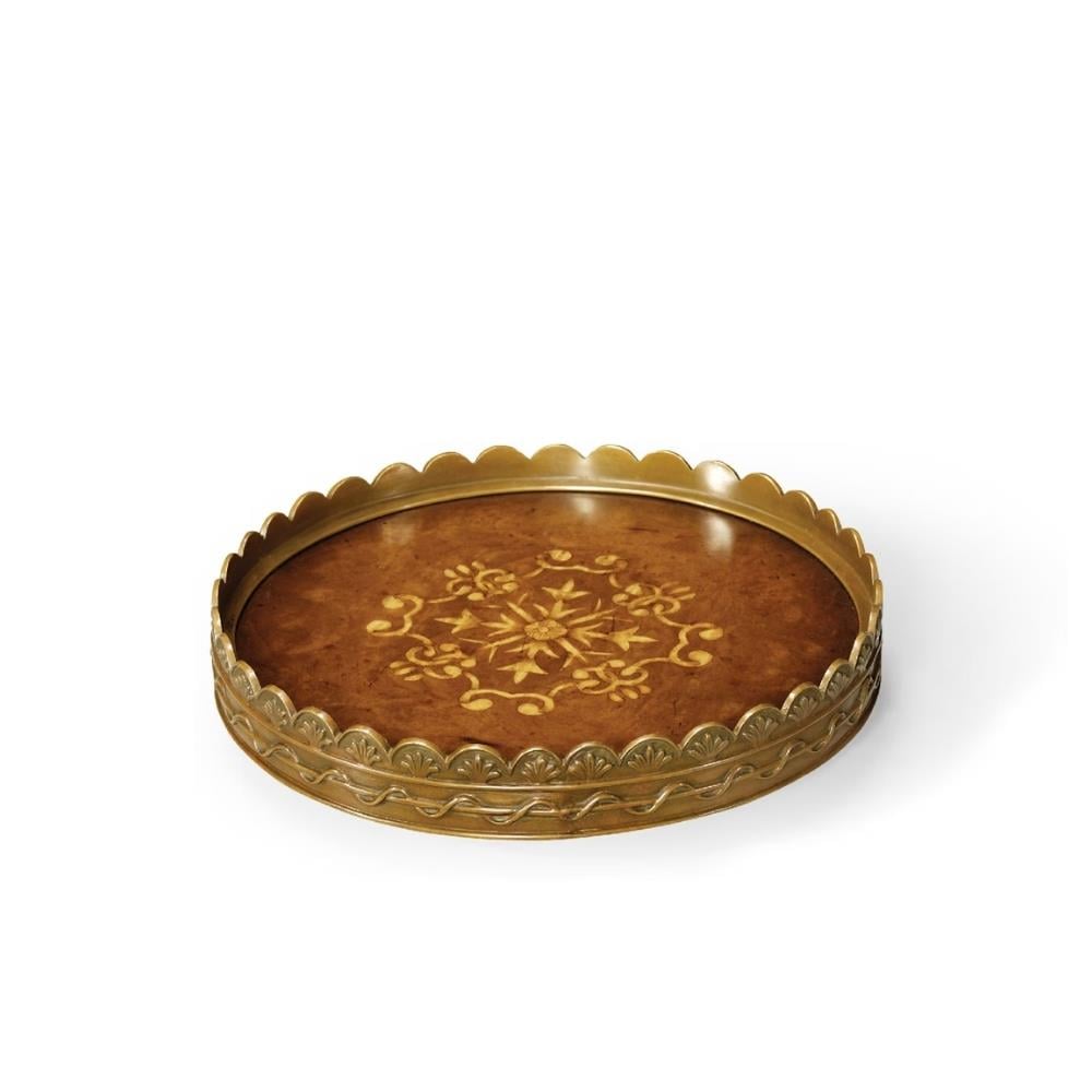 La Rochelle Yuvarlak Tepsi - Small - Finish-Lbu-02-1 (Medium Burr Walnut)