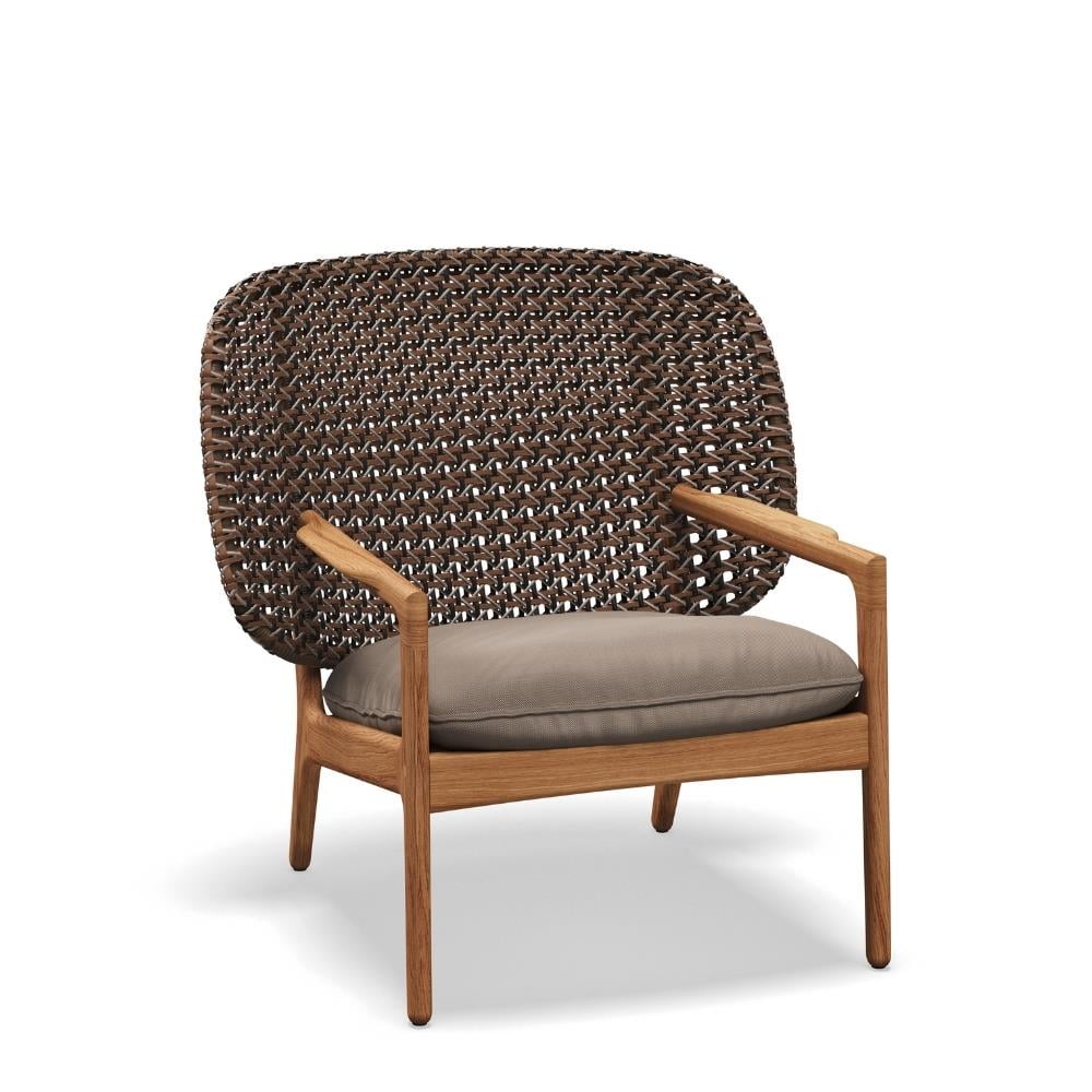 Kay Alçak Sırtlı Tekli Koltuk-Brindle Wicker-Natural Fife Vesterhav Sand-(Grade B)