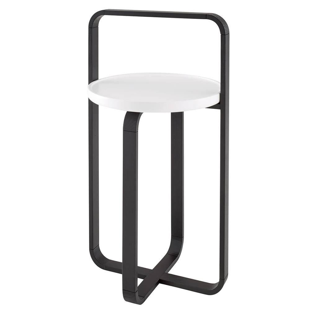 Kaziu Yan Sehpa - black-stained solid ash/ matt-inished white lacquered