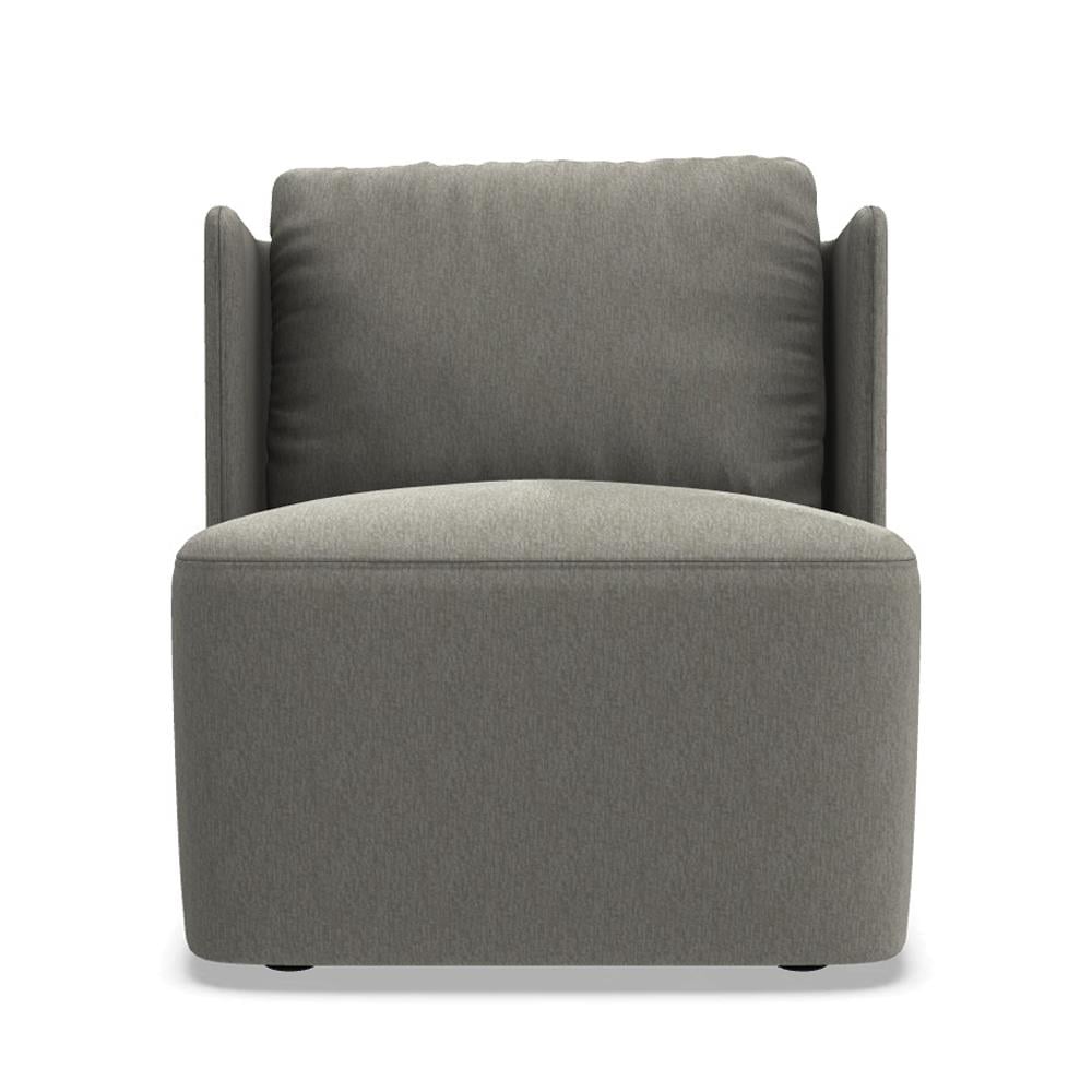 Keeton Fit Tekli Koltuk-Fabric Dover (01)-(Silver)-(KEATFPOL)