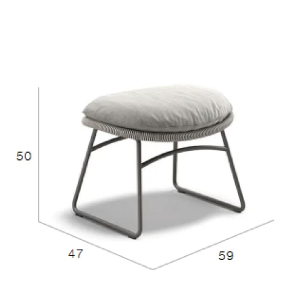 Kida Puf - İskelet Black Pepper - Shade Touch - Sunbrella Minder Dahil