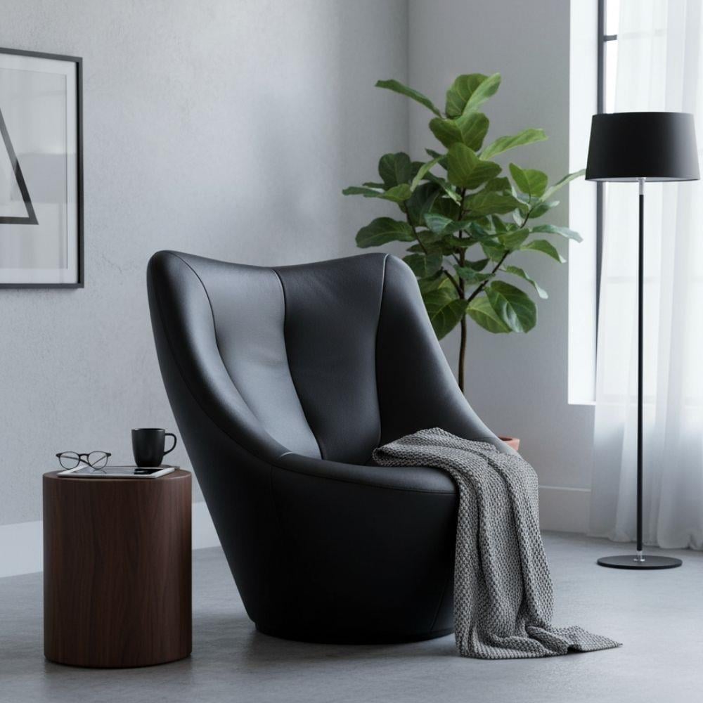 Anda Yüksek Sırtlı Tekli Koltuk-Kumaş Kyoto (Antrasit)-(Grade V)