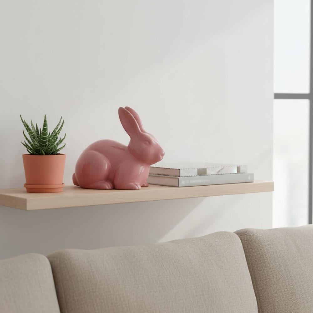 Pan Pan Dekoratif Tavşan-Pale Pınk