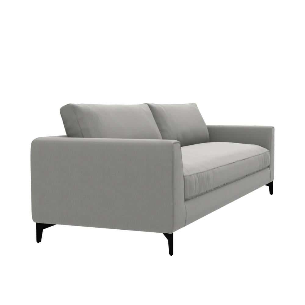 Louis Up Kanepe (260 cm)-Legs Matt Black-Fabric Nassau 08-(Compact)
