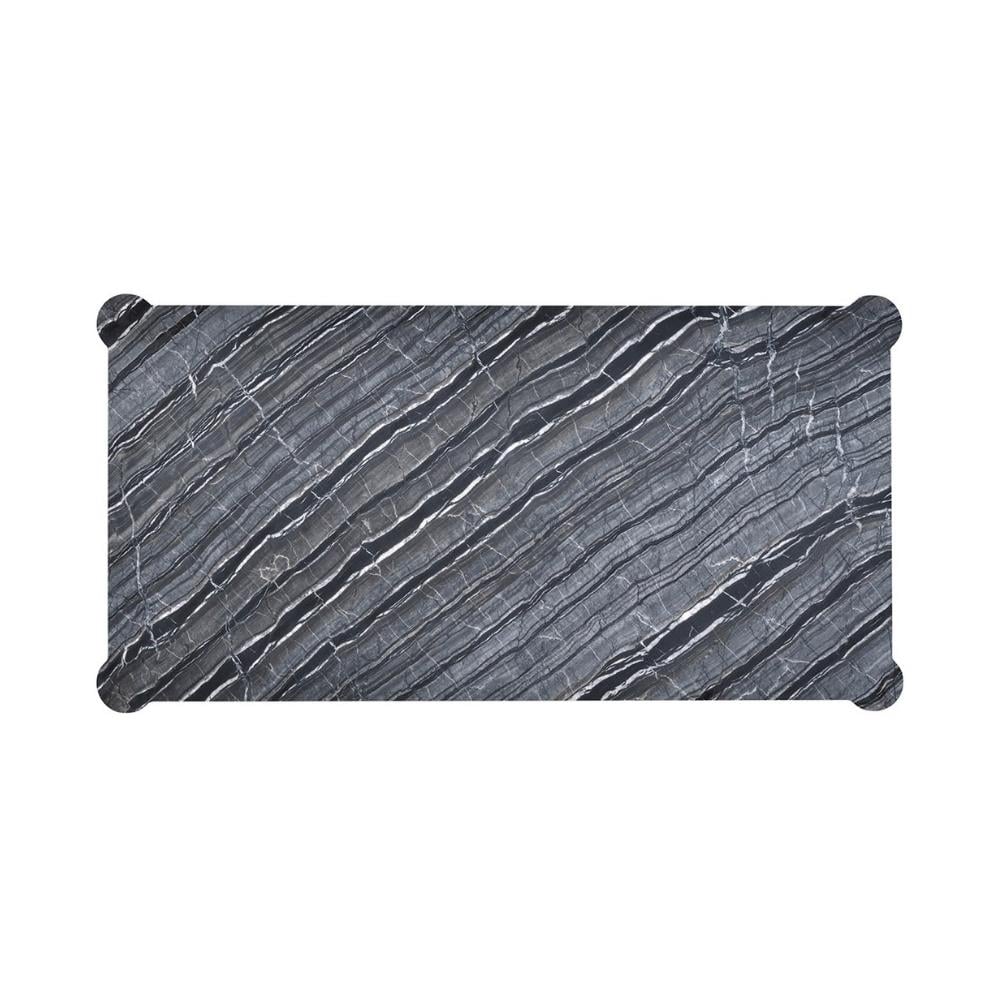 Madison Orta Sehpa -Finish-Lac-45-1 (Piano Black) Grey Wave Mermer Tabla