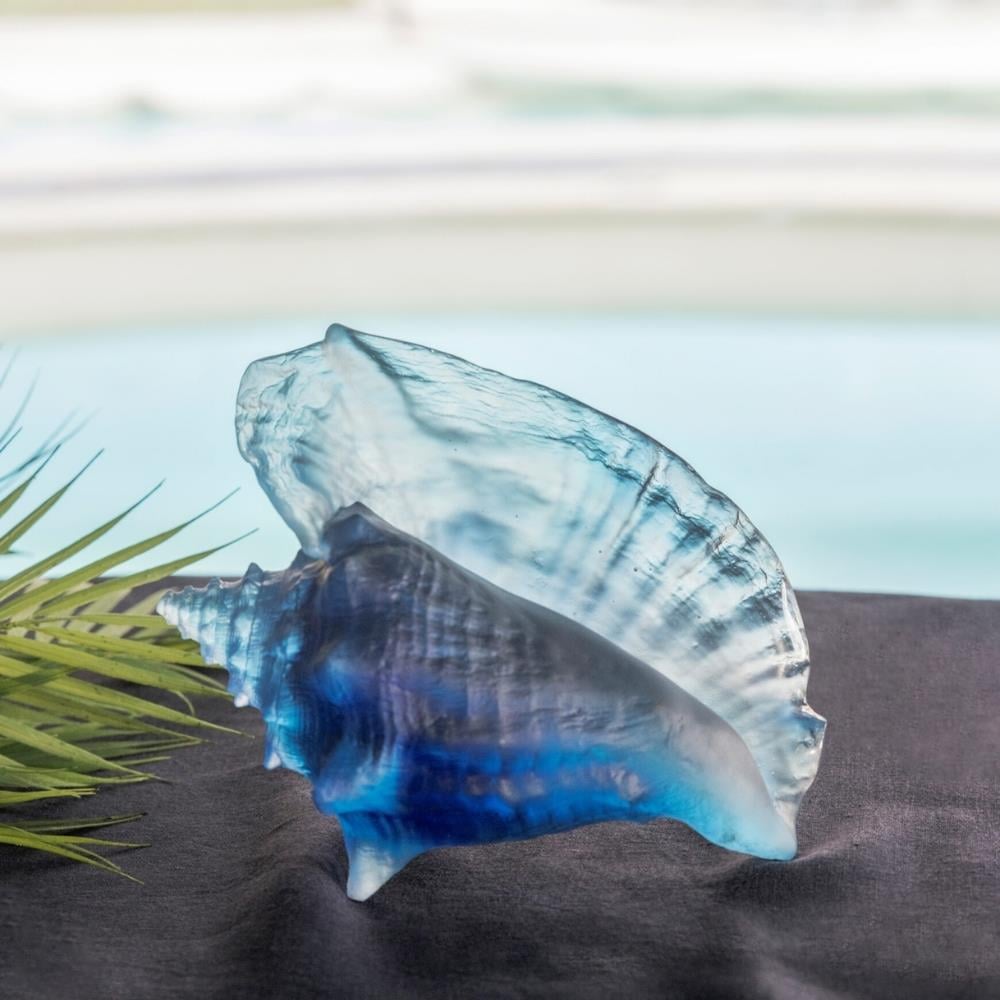 Merde Corail Deniz Kabuğu Objesi - Blue - Large