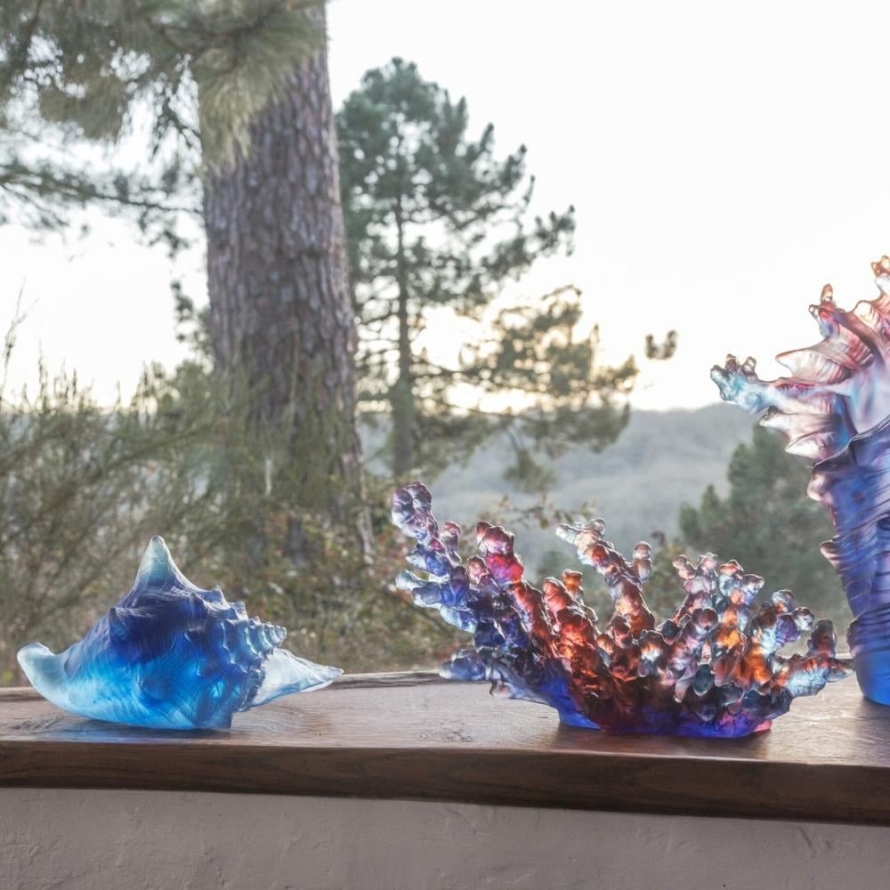 Merde Corail Deniz Kabuğu Objesi - Blue - Large