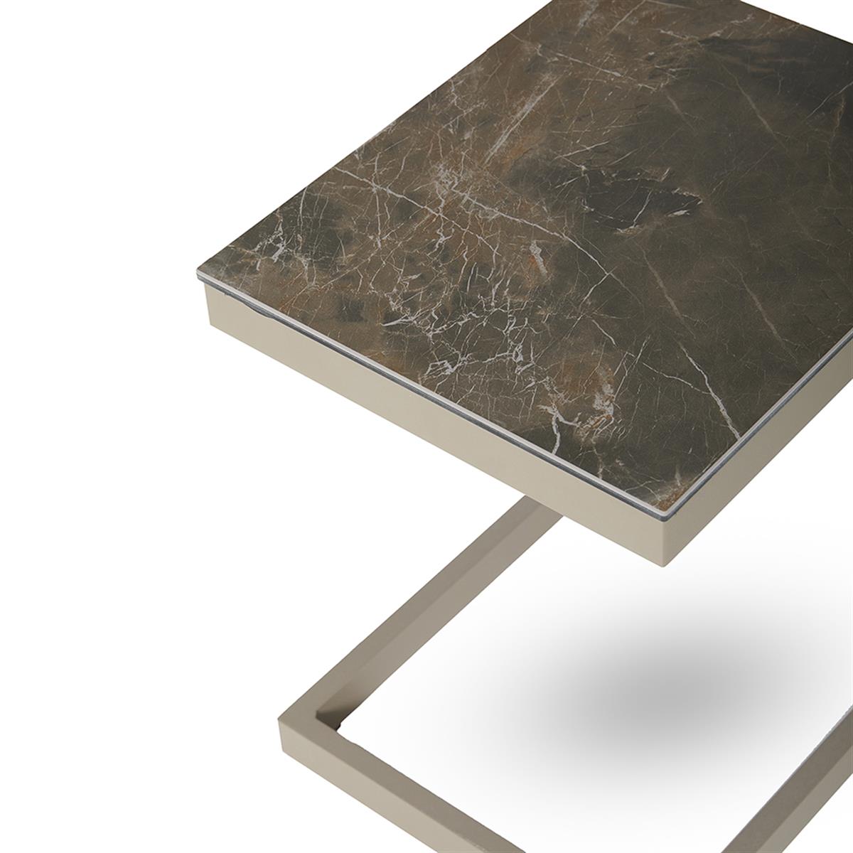 Metal C Sehpa - 37X45X50 cm - Şampanya