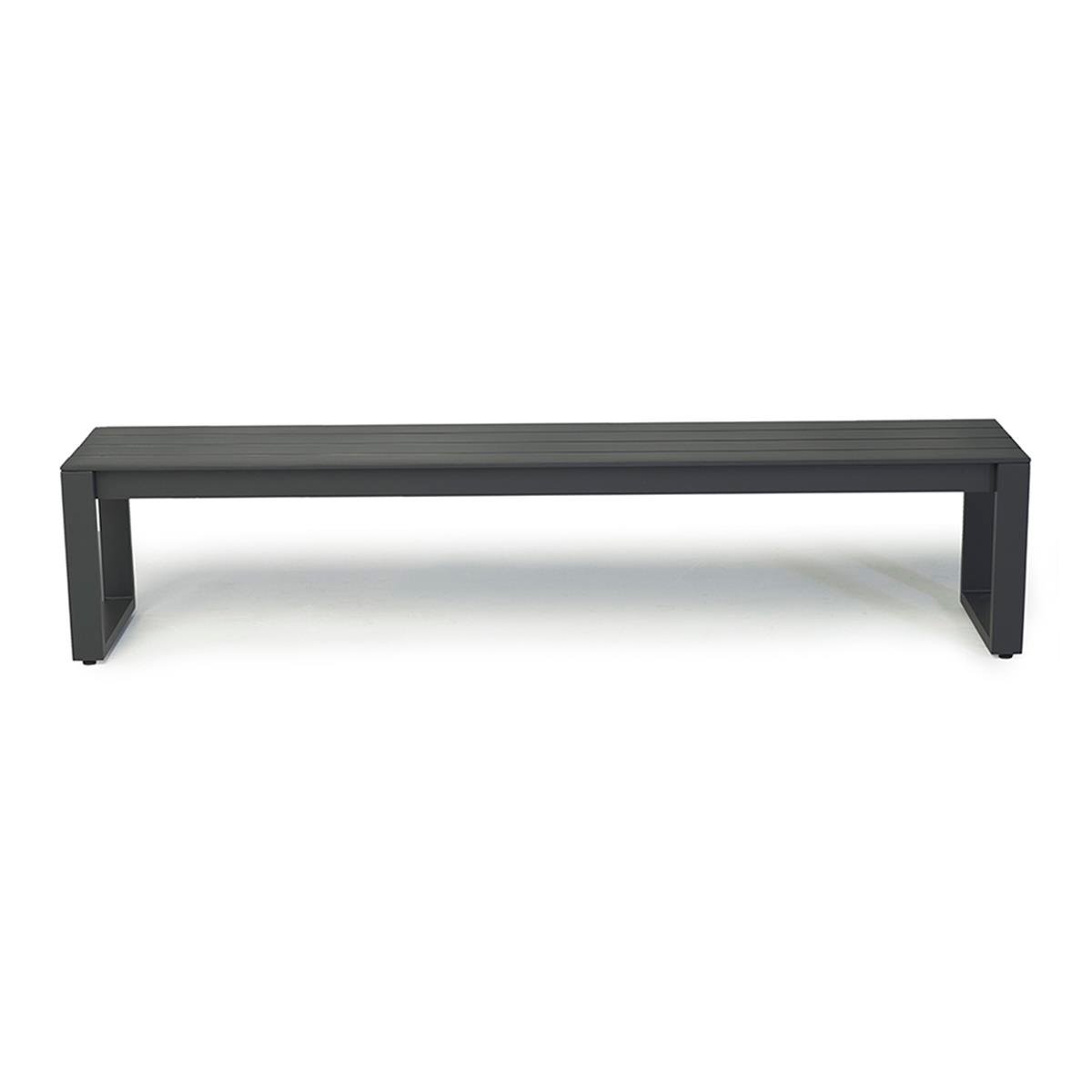Metal Oturak 4 Çıtalı - 210x45 cm - Antrasit