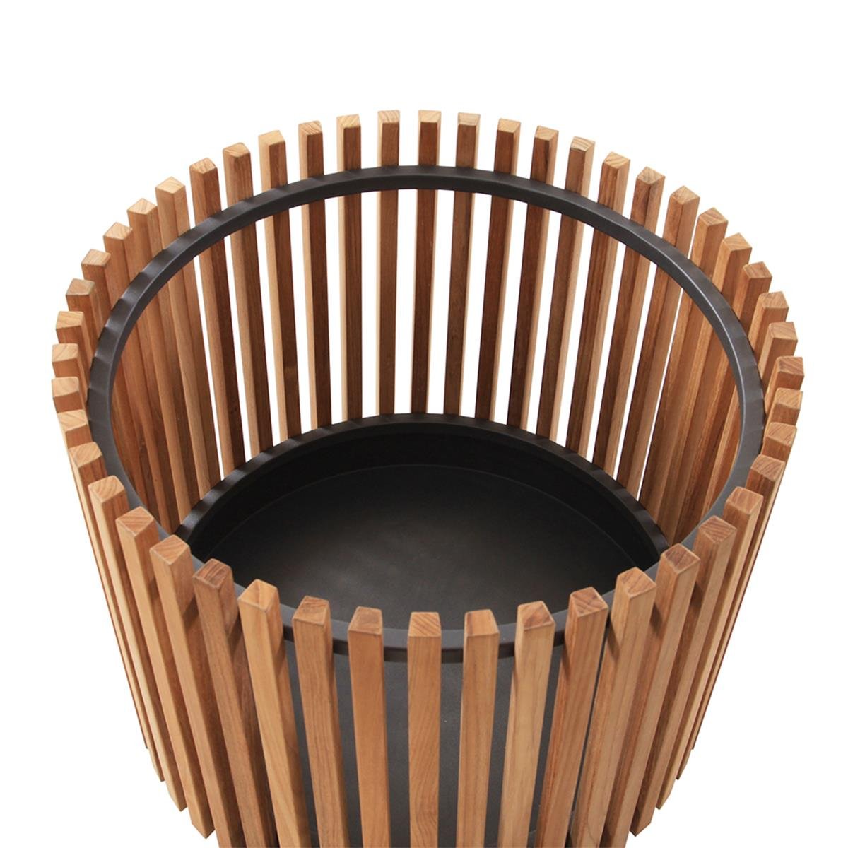 Milan Saksı-Teak-Aluminyum Antrasit