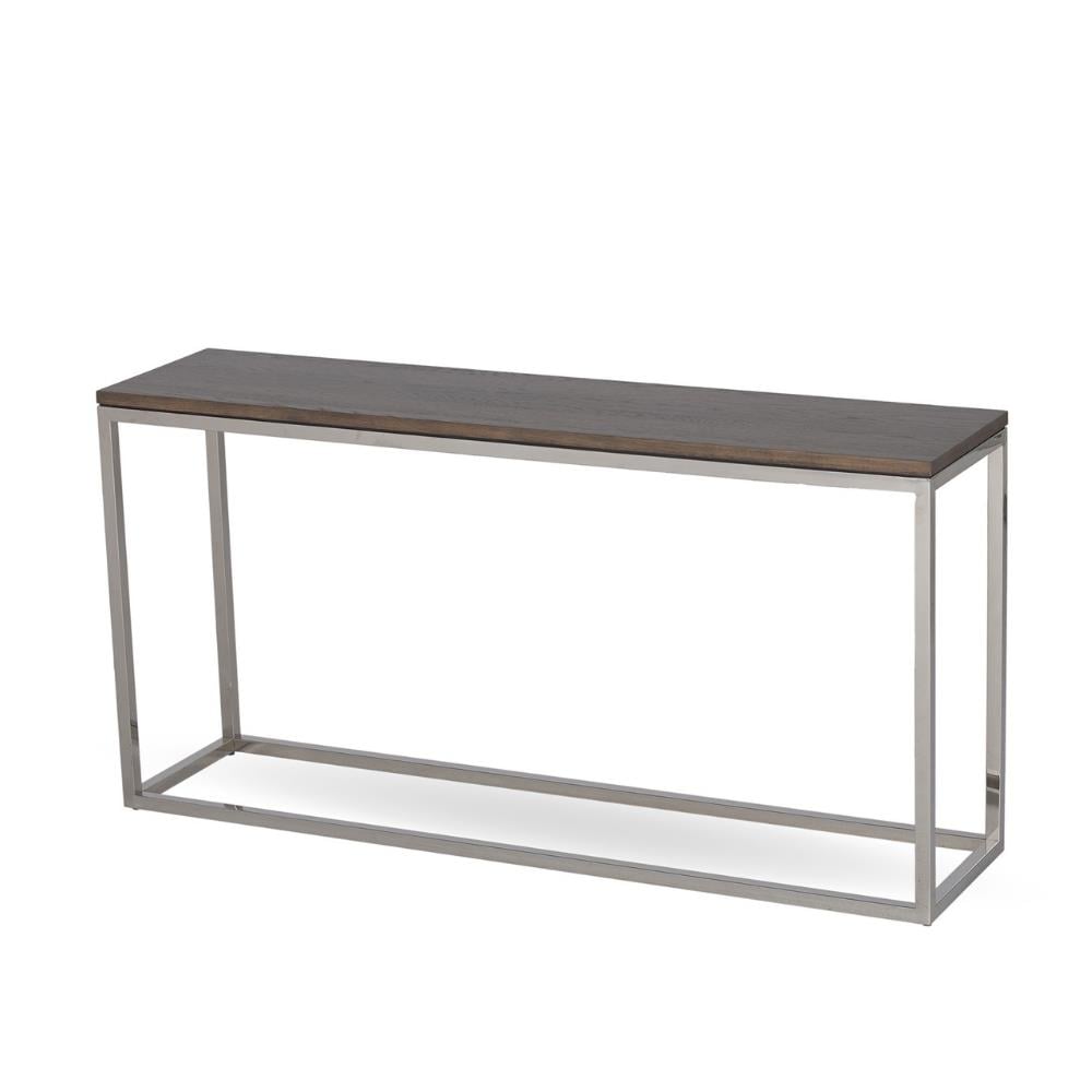 Broadway Meşe Tablalı Paslanmaz Çelik Konsol Masa Fin:Flax