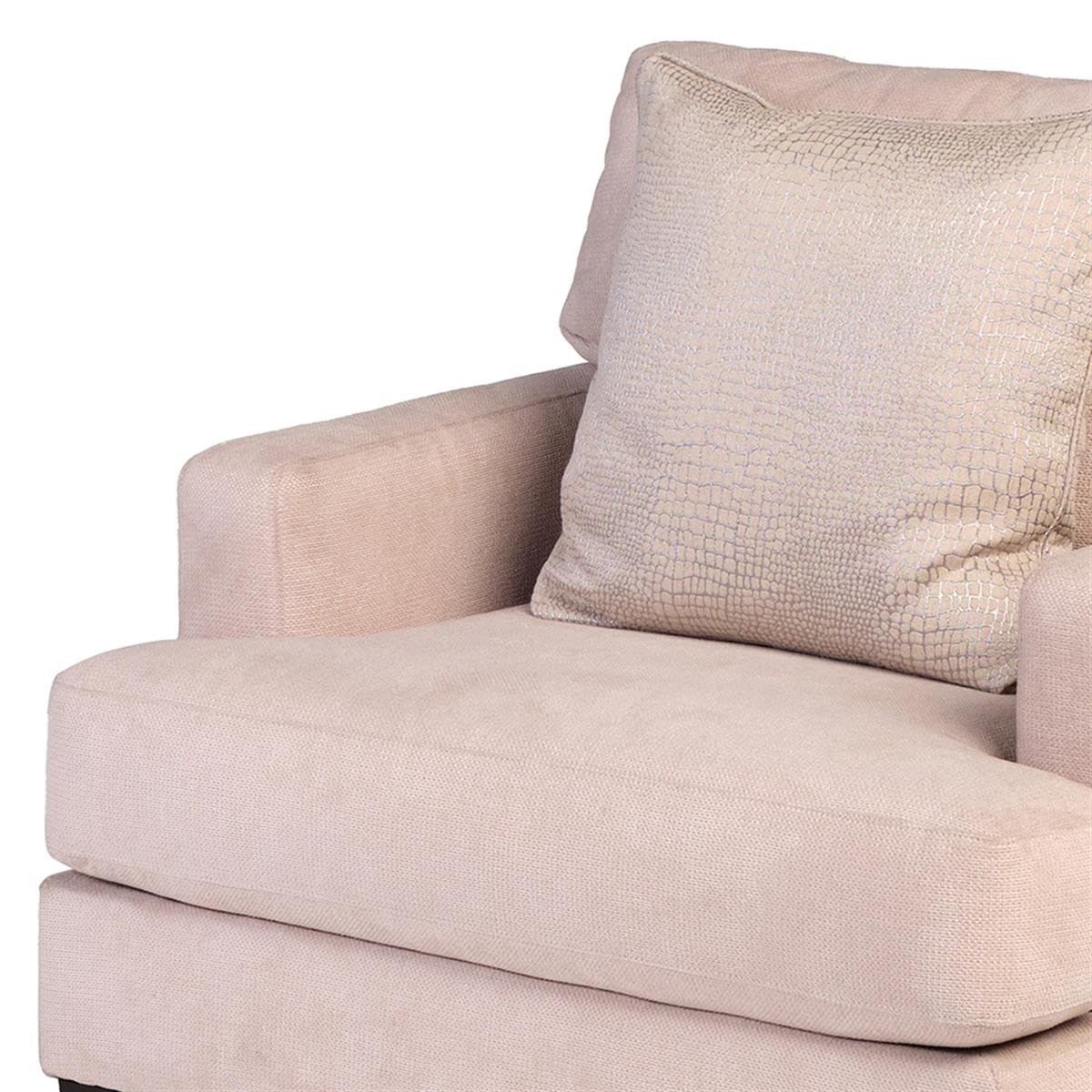 N25A-41 Tekli Koltuk 94x98x94h Moxie Cream- Liz Platinium