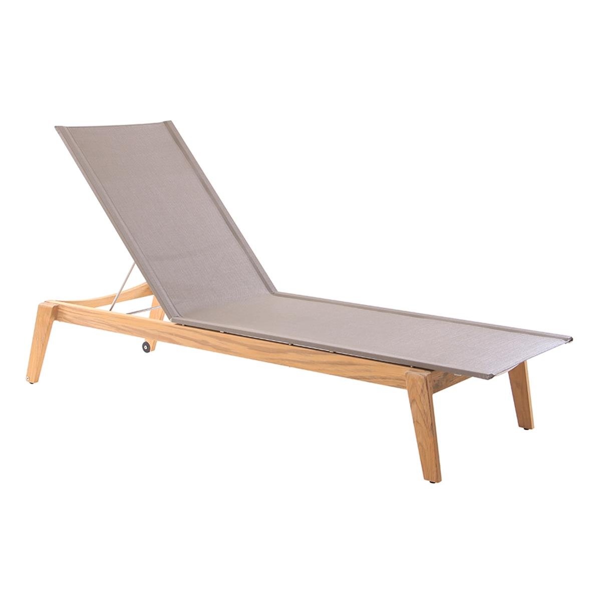 Napoli Şezlong-Teak-Kumaş Sand Phifer 2