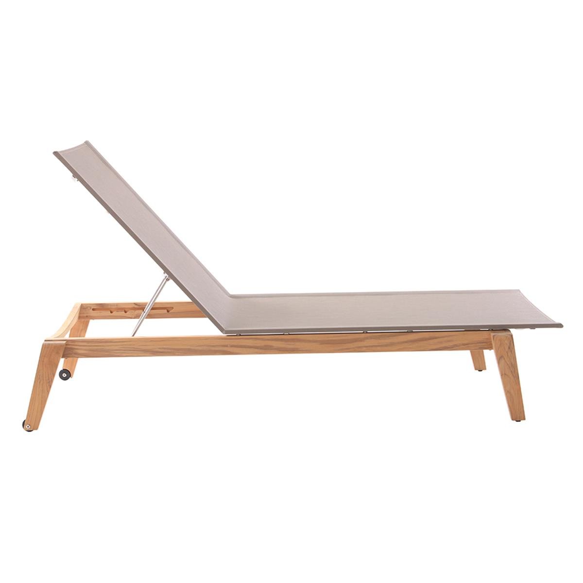 Napoli Şezlong-Teak-Kumaş Sand Phifer 2
