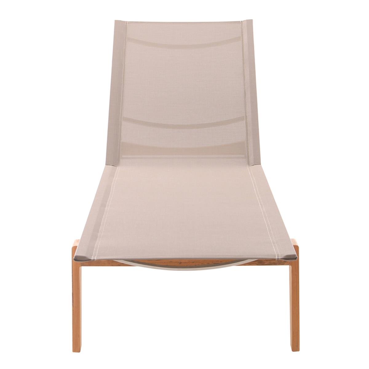Napoli Şezlong-Teak-Kumaş Sand Phifer 2