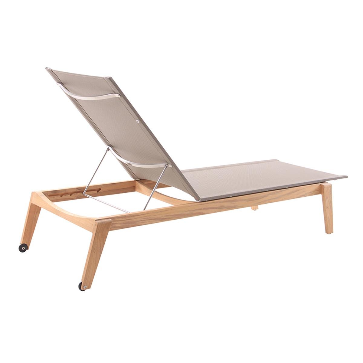 Napoli Şezlong-Teak-Kumaş Sand Phifer 2