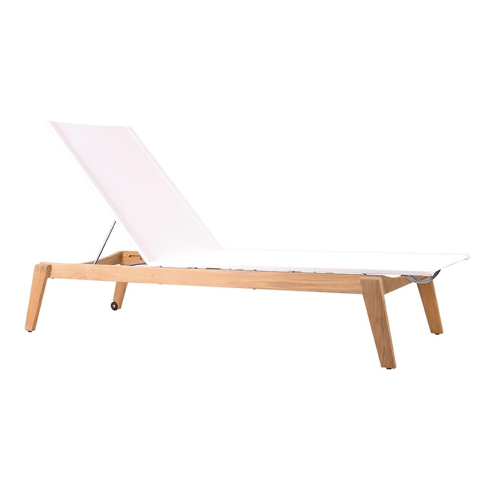 Napoli Şezlong-Teak-Kumaş Winter