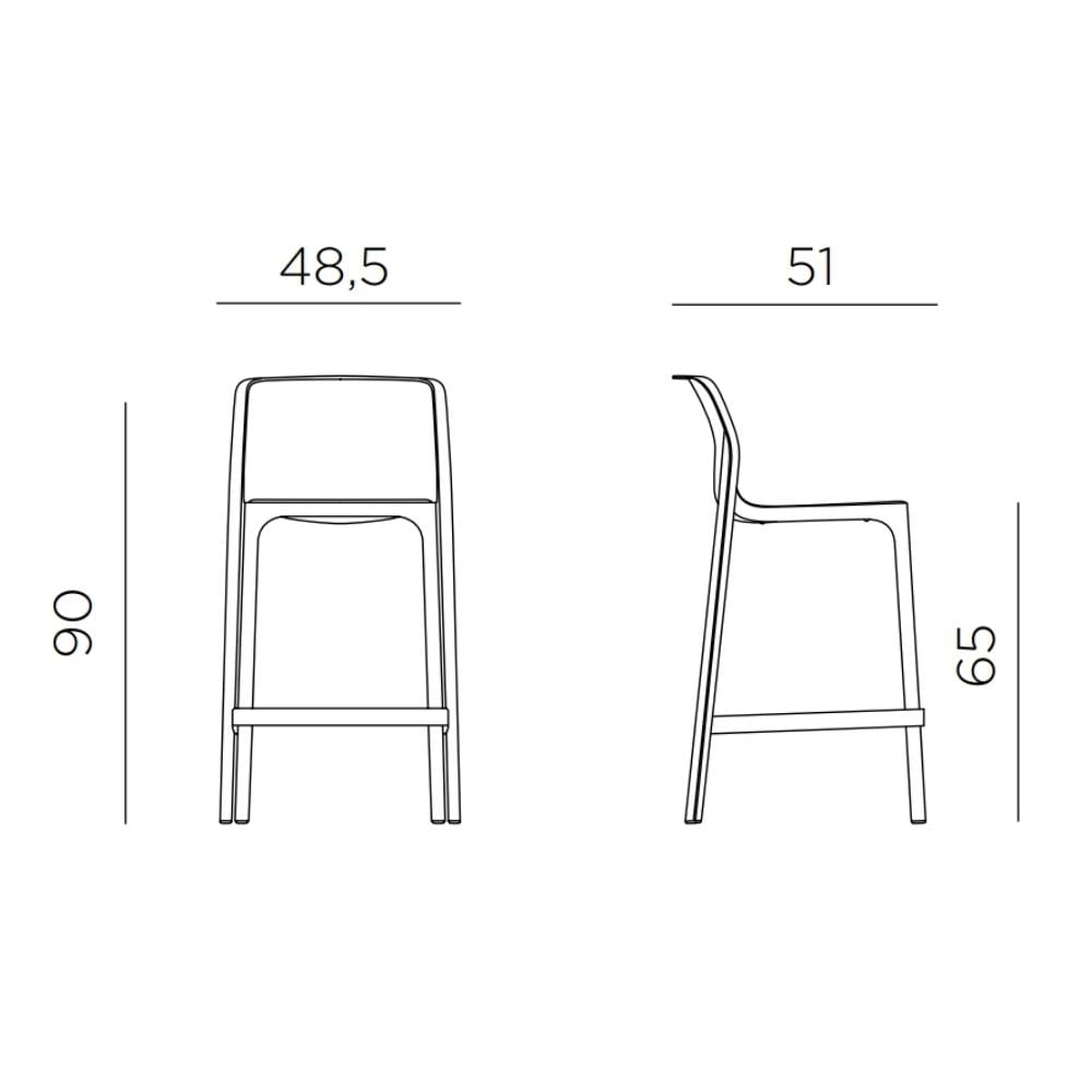 Nardi Net Mini İstiflenebilir Bar Sandalyesi